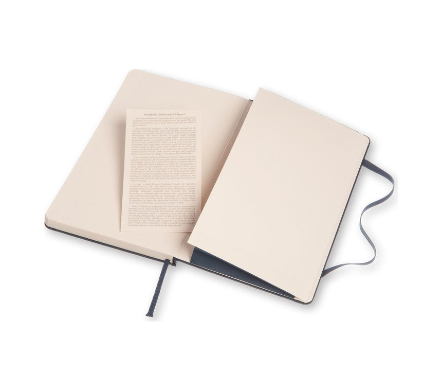 Moleskine Notizbuch A5, liniert, Fadenheftung, Hardcover, 240 Seiten, 70 g/m² – dunkelblau
