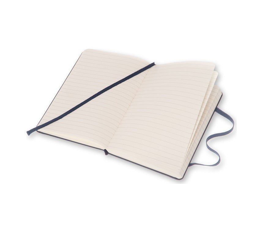 Moleskine Notizbuch – 90 × 140 mm – 192 Blatt – 70 g/m² – Hardcover, Gummiband, Innentasche, blau, FSC