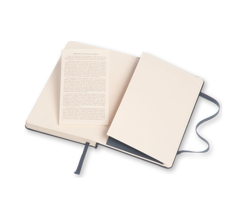 Moleskine Notizbuch – 90 × 140 mm – 192 Blatt – 70 g/m² – Hardcover, Gummiband, Innentasche, blau, FSC