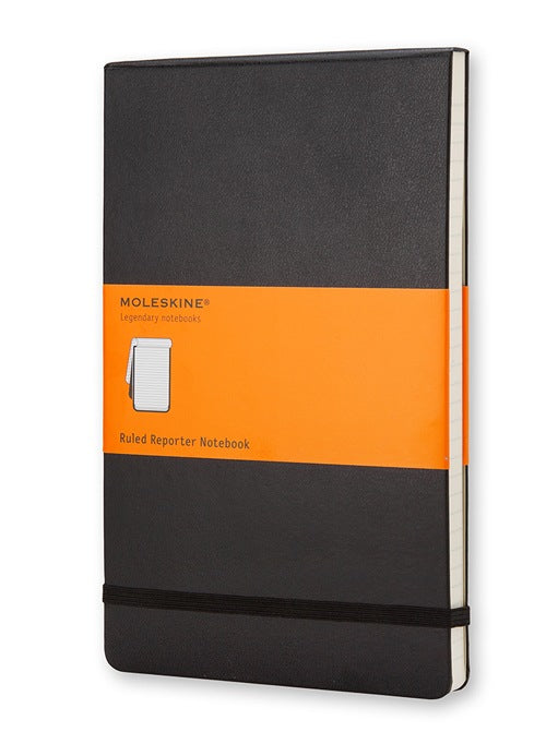 Moleskine Notizbuch, liniert, Leimbindung, Hardcover, 192 Seiten, ohne Perforation, 70 g/m² – schwarz