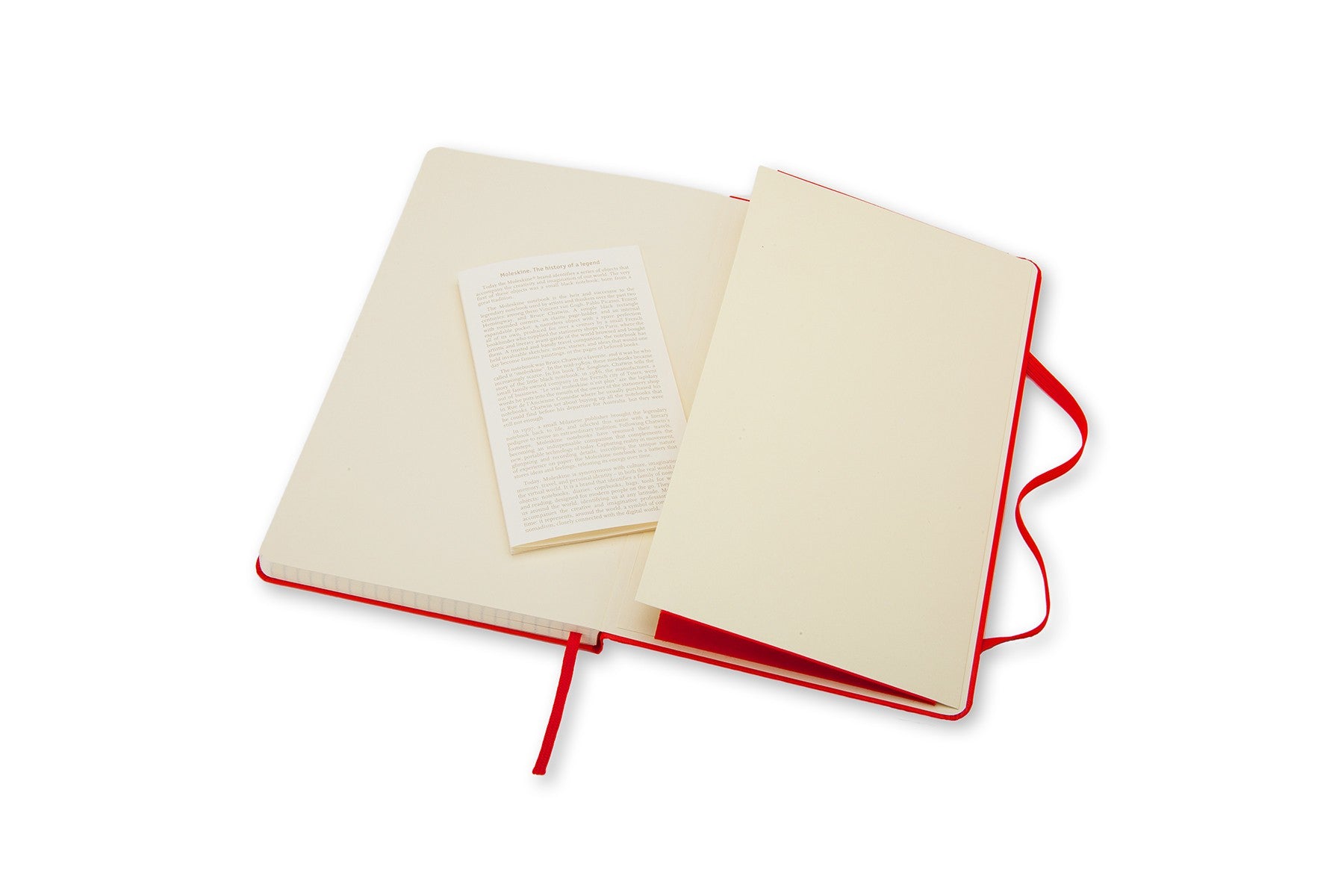 Moleskine Notizbuch, 130 × 210 mm, kariert, Leimbindung, Hardcover, 240 Seiten, 70 g/m² – rot