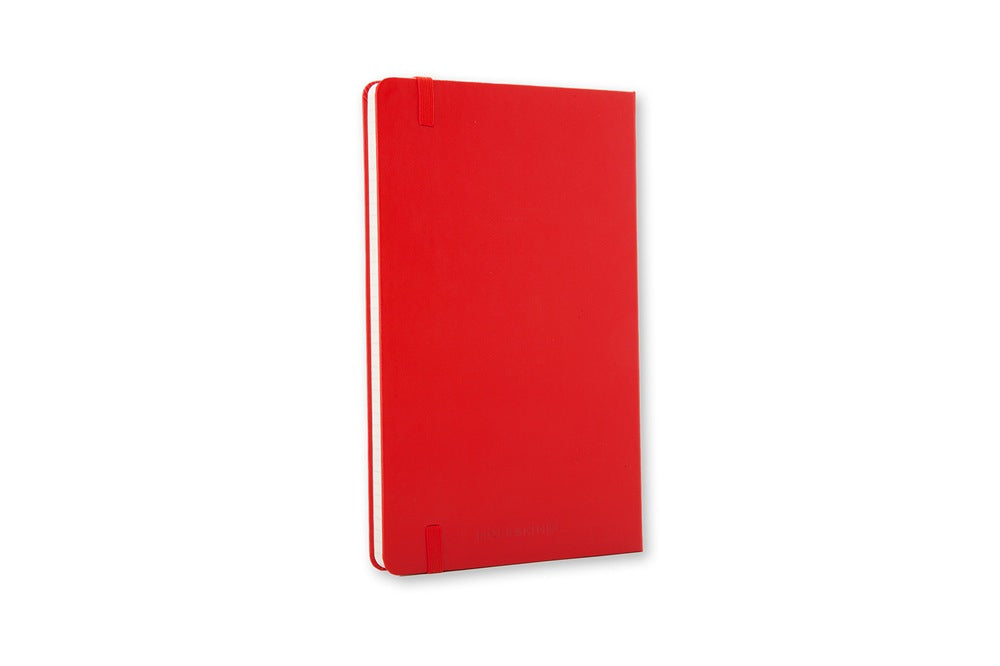Moleskine Notizbuch, 130 × 210 mm, kariert, Leimbindung, Hardcover, 240 Seiten, 70 g/m² – rot