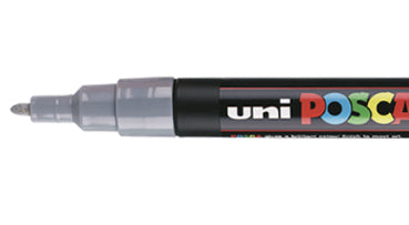 Uni-Ball Non-Permanent-Marker – Rundspitze 0,9-1,3 mm – Grau – Wasserfest