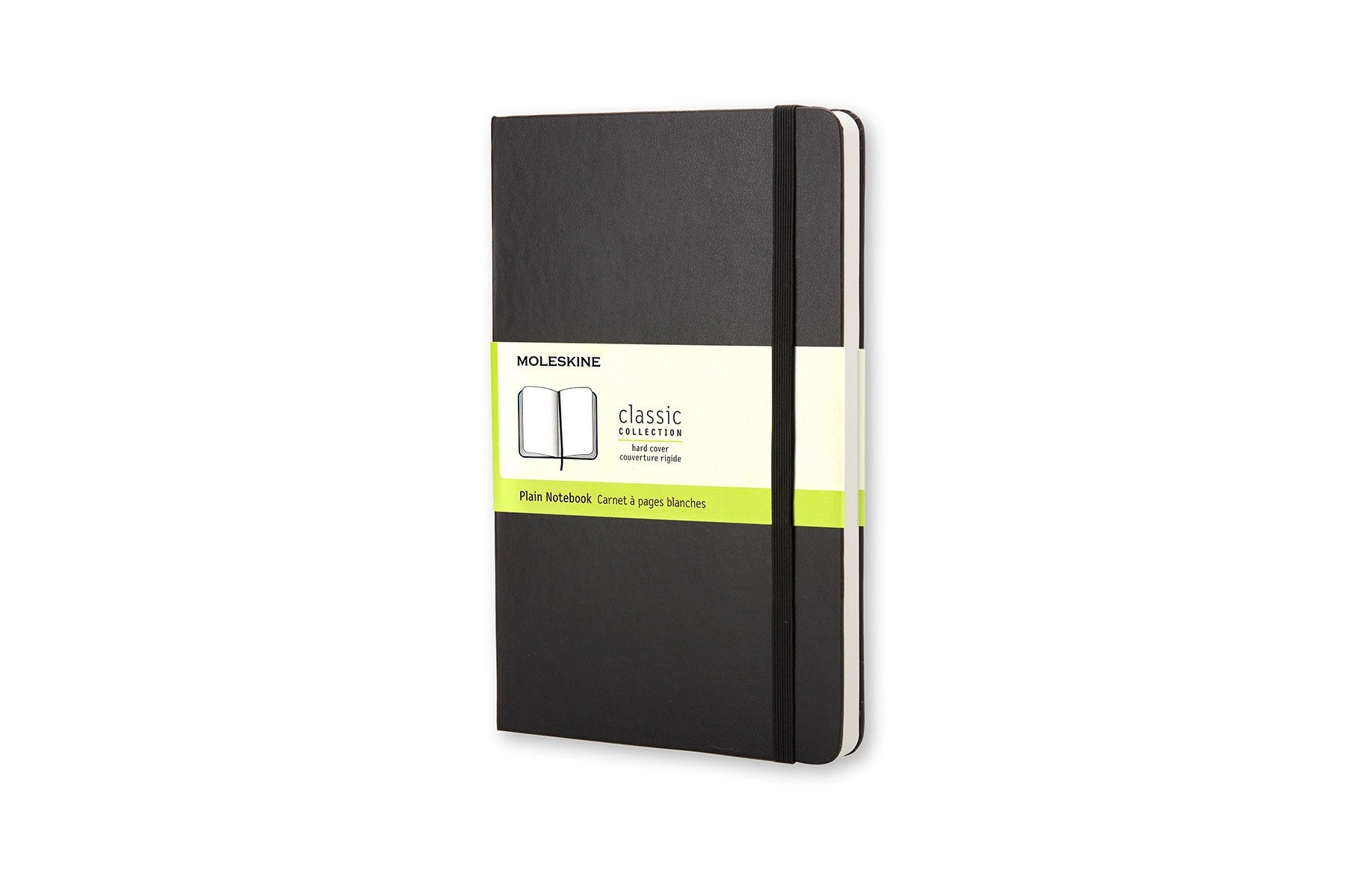 Moleskine Notizbuch A5, blanko, Fadenheftung, Hardcover, 240 Seiten, 70 g/m² – schwarz
