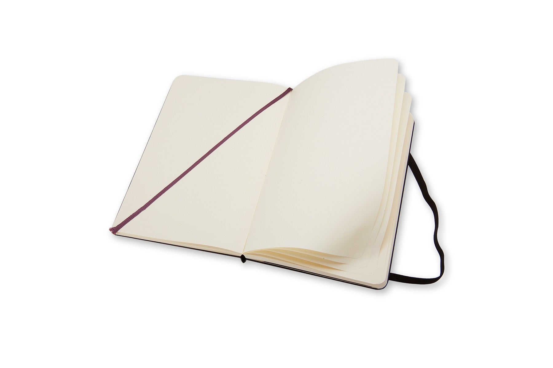 Moleskine Notizbuch A5, blanko, Fadenheftung, Hardcover, 240 Seiten, 70 g/m² – schwarz
