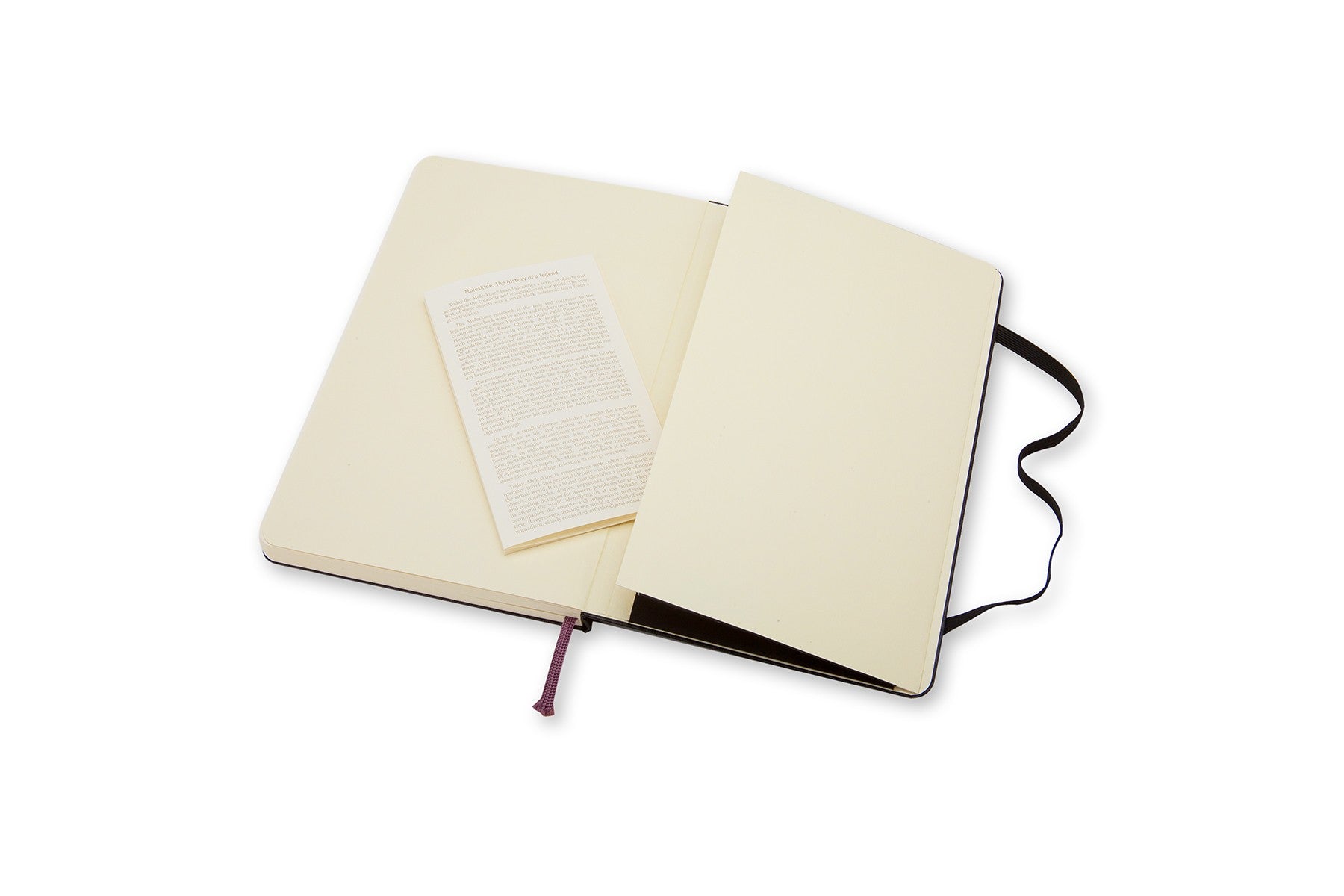 Moleskine Notizbuch – 130 × 210 mm – 240 Seiten – 70 g/m² – Hardcover, Gummiband, Einstecktasche, Schwarz, FSC