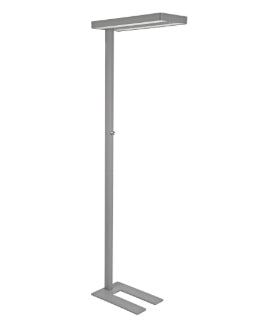 MAUL Stehleuchte MAULjaval – 28,0 × 61,0 × 196,0 cm, 7100 lm, 80 W, 4000 K, dimmbar, Edelstahl, Standfuss