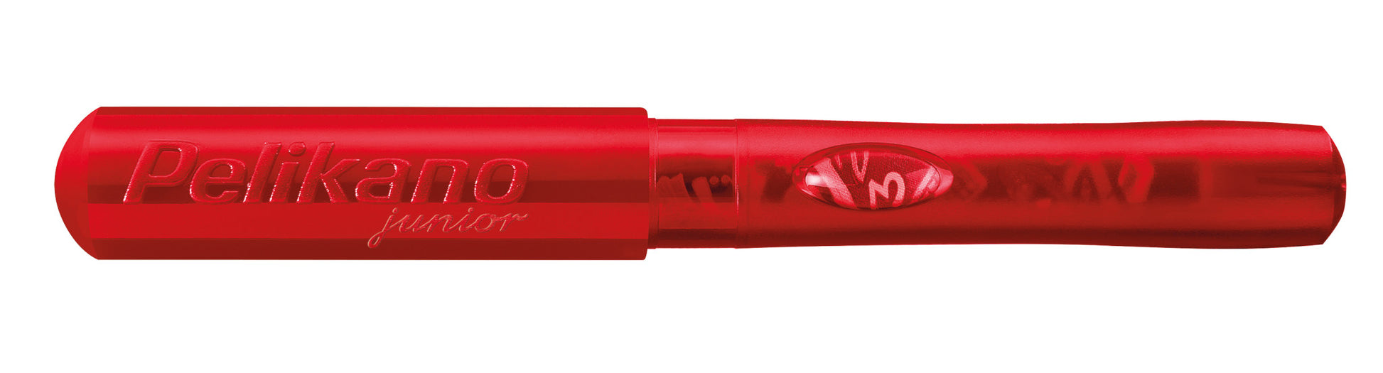 Pelikano junior – L Feder – für Linkshänder – rot, blau – Patronen
