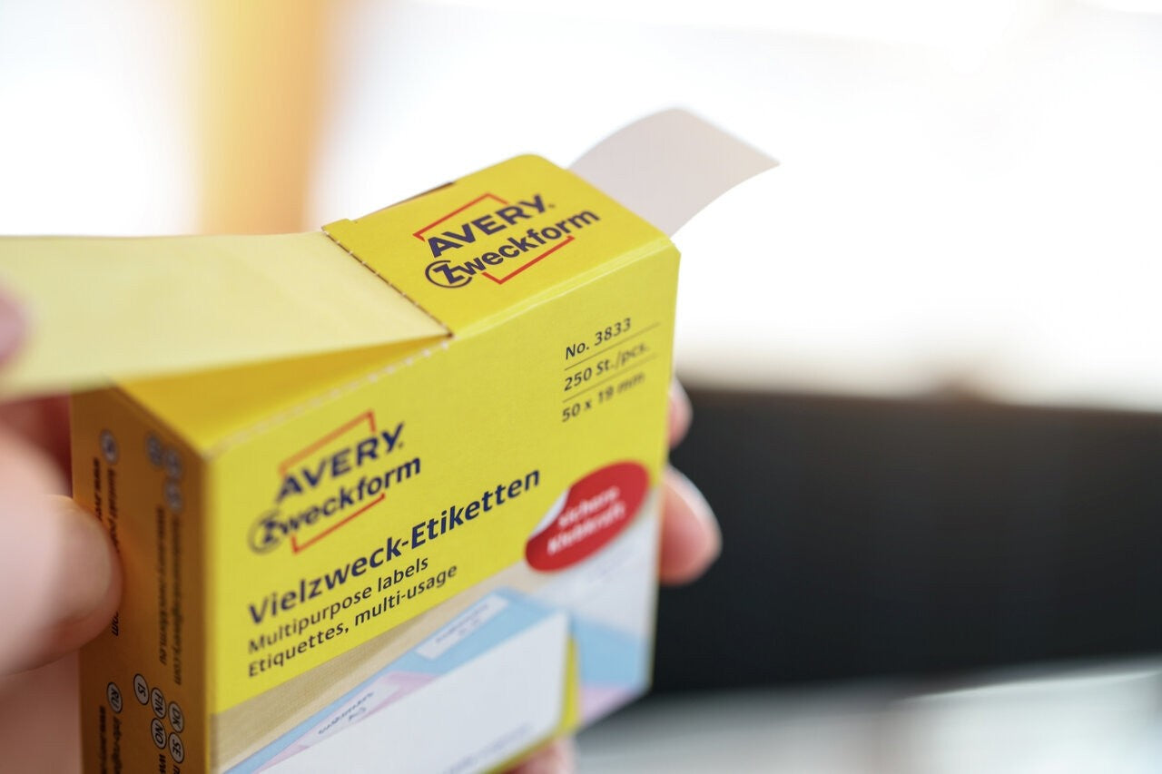 AVERY Zweckform Markierungspunkte – Ø 10 mm, permanent, blau, Papier, Rolle (800 Stk.), Spenderbox
