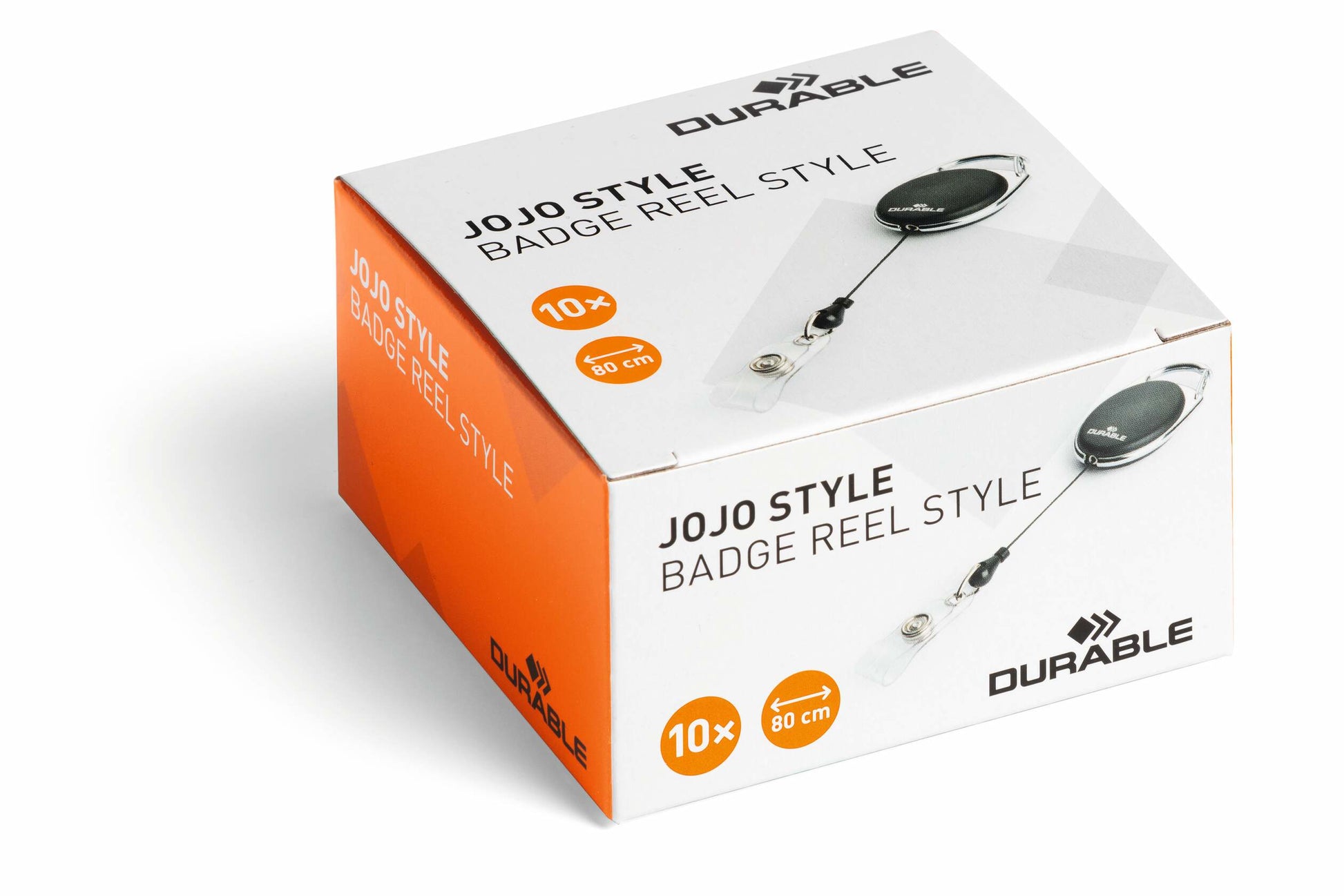 Durable Jojo Schlüsselanhänger – Metall, L 800 mm, Weiss, Federhaken