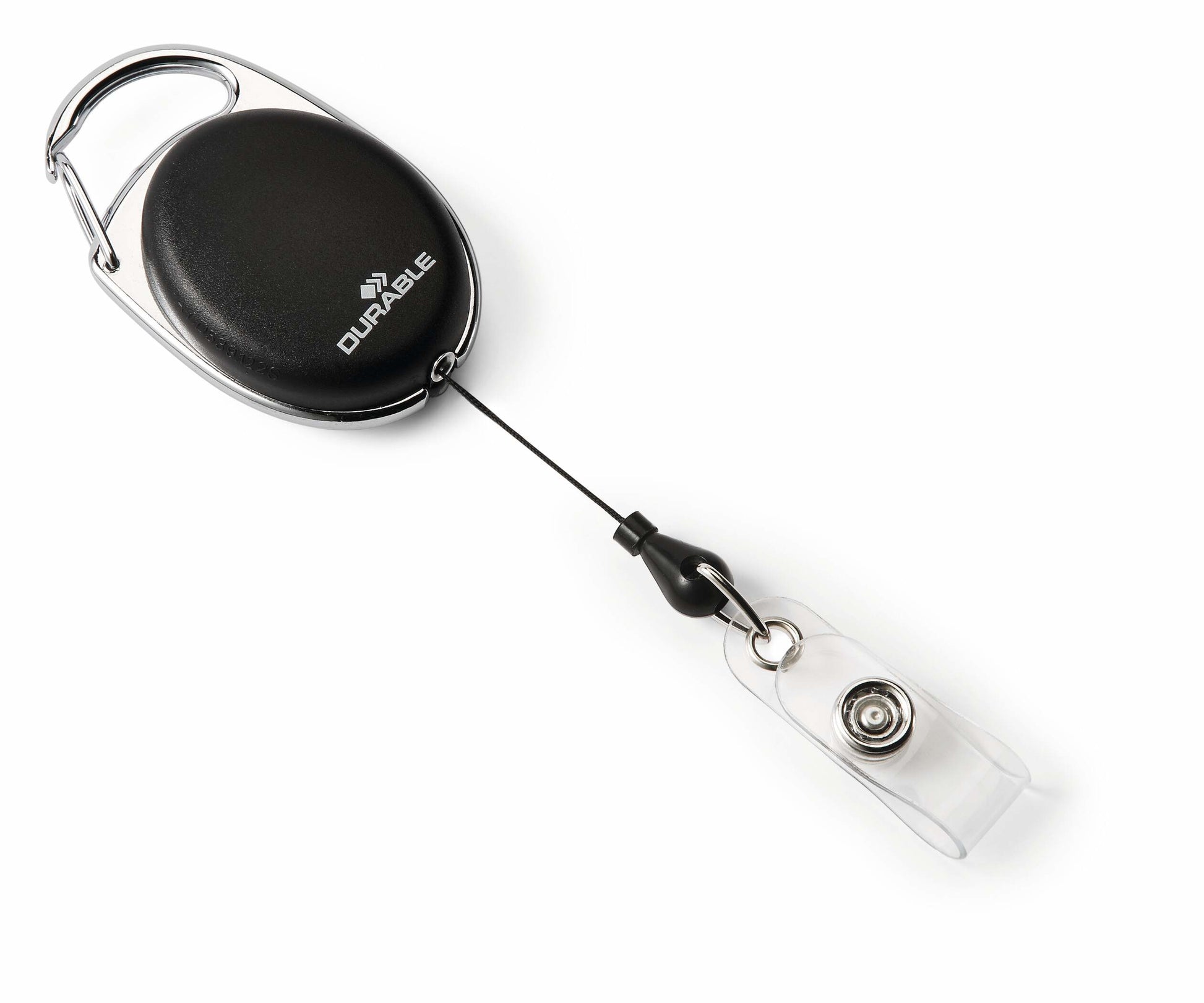 Durable Jojo Schlüsselanhänger – Metall, L 800 mm, Weiss, Federhaken