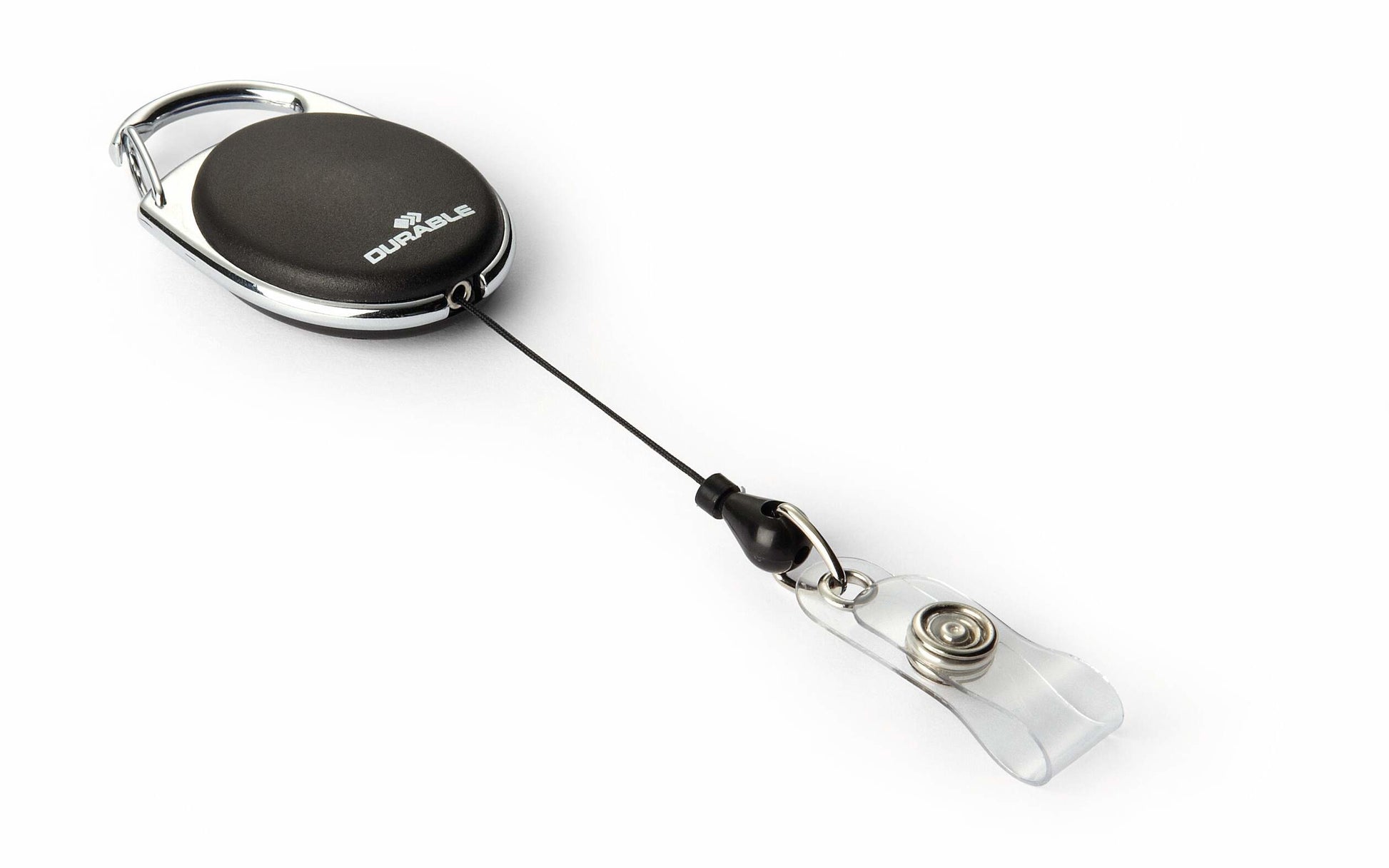Durable Jojo Schlüsselanhänger – Metall, L 800 mm, Weiss, Federhaken