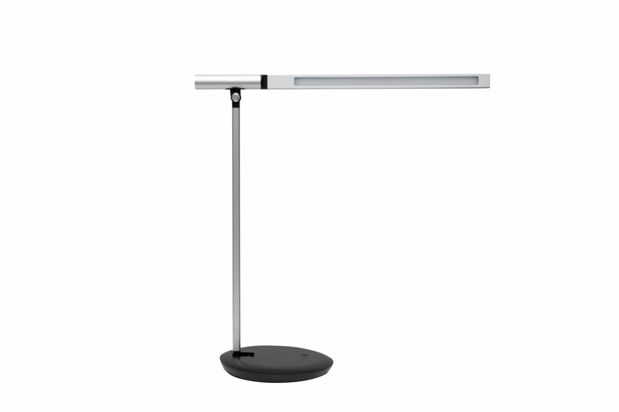 MAUL Tischleuchte Rubia – 42,5 × 37,5 cm, 340 lm, 3000–5700 K, dimmbar, USB, Touch, schwarz/silber