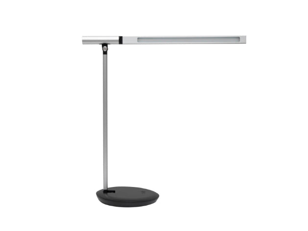 MAUL Tischleuchte Rubia – 42,5 × 37,5 cm, 340 lm, 3000–5700 K, dimmbar, USB, Touch, schwarz/silber