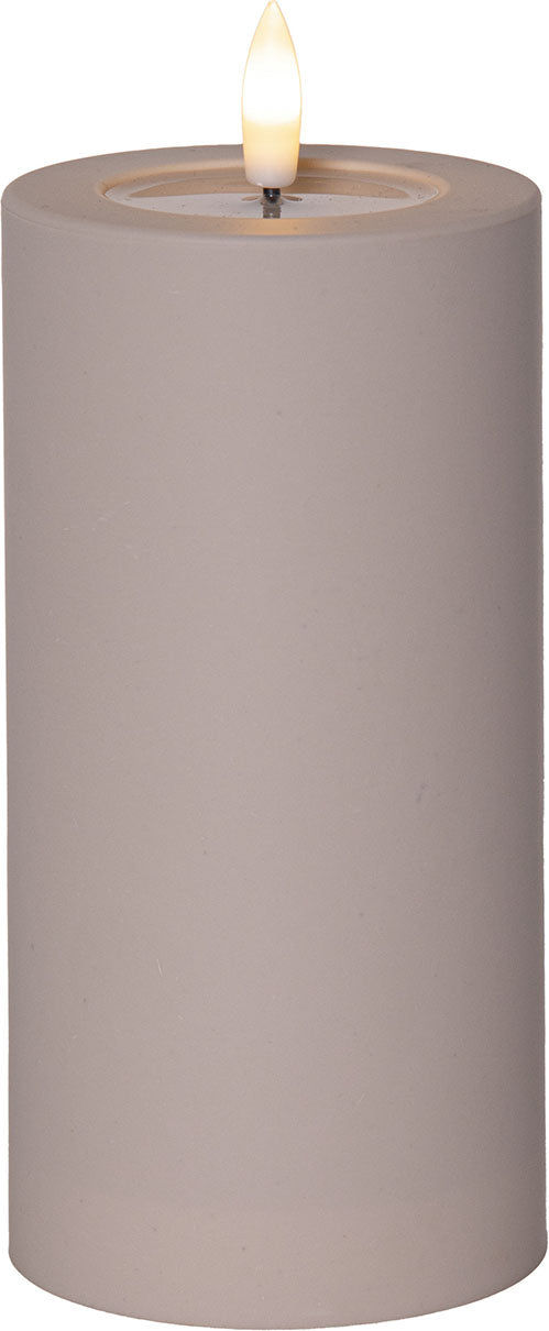 Star Trading LED-Kerze – Ø 7,5 × 17,5 cm – Kunststoff, beige