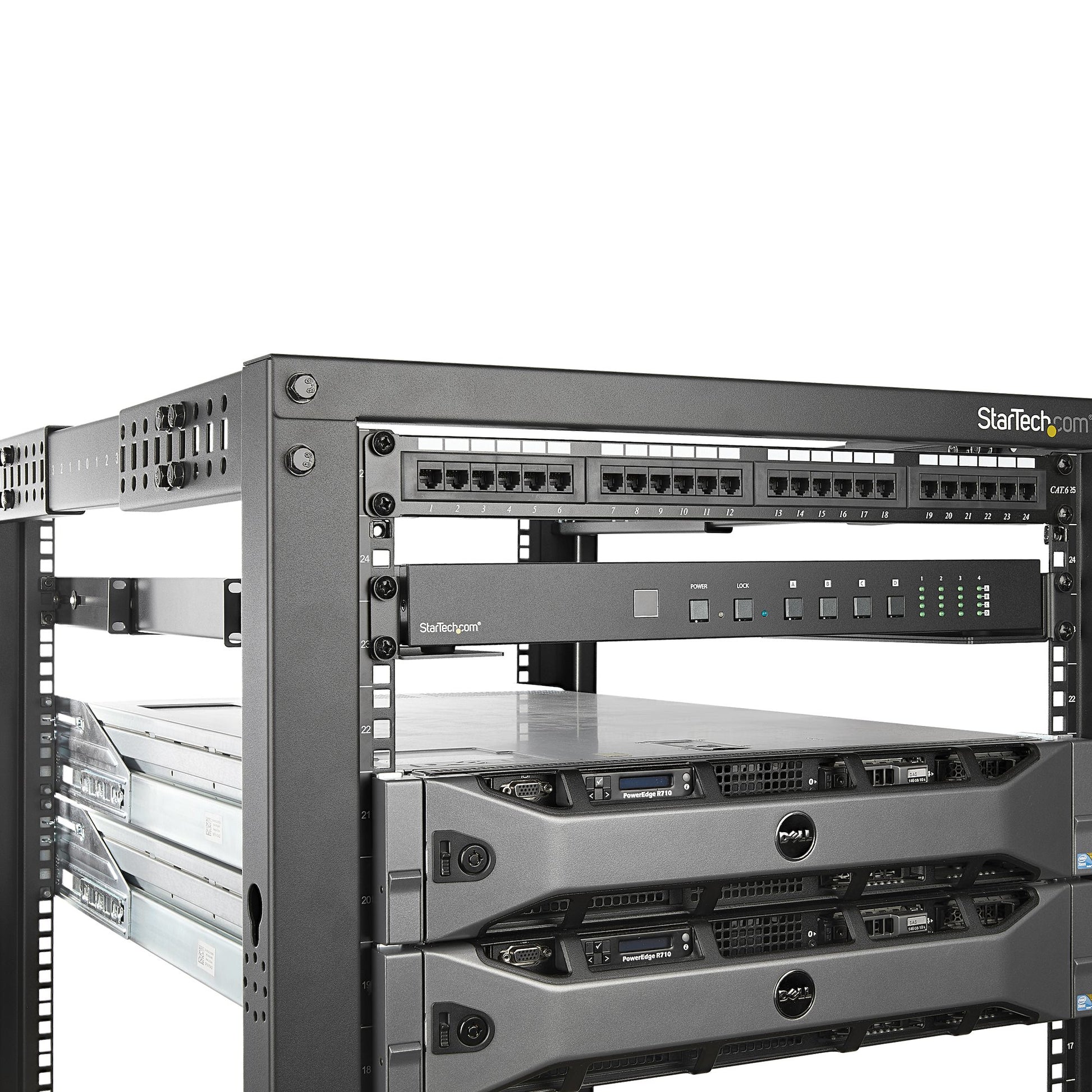 StarTech.com Rack-Schienenset 19" – 1U – 80 × 628 × 45 mm – 90,7 kg – für HPE ProLiant, Dell PowerEdge