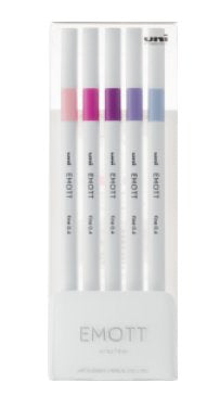 Uni-Ball Emott Fineliner Set – 5 Stk., 0,4 mm, sortiert