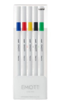 Uni-Ball Emott Fineliner – 5 Stk., 0,4 mm, 5 Farben