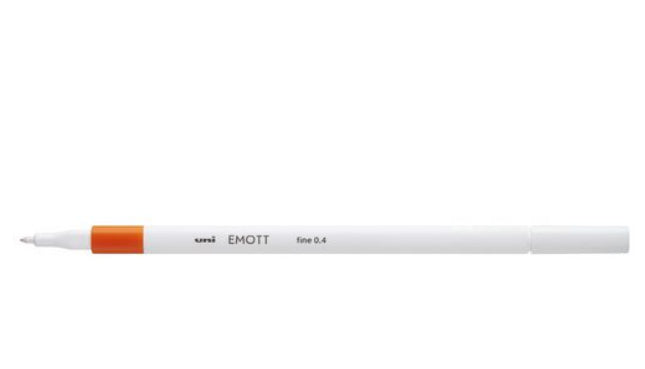 Uni-Ball EMOTT Fineliner – 0,6 mm, orange, wasserfest