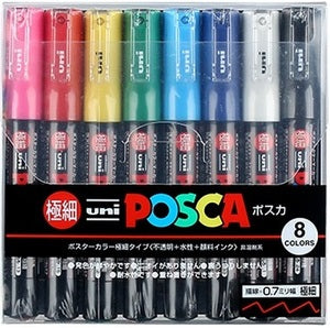 Uni-Ball Fineliner – sortiert, 8er Set
