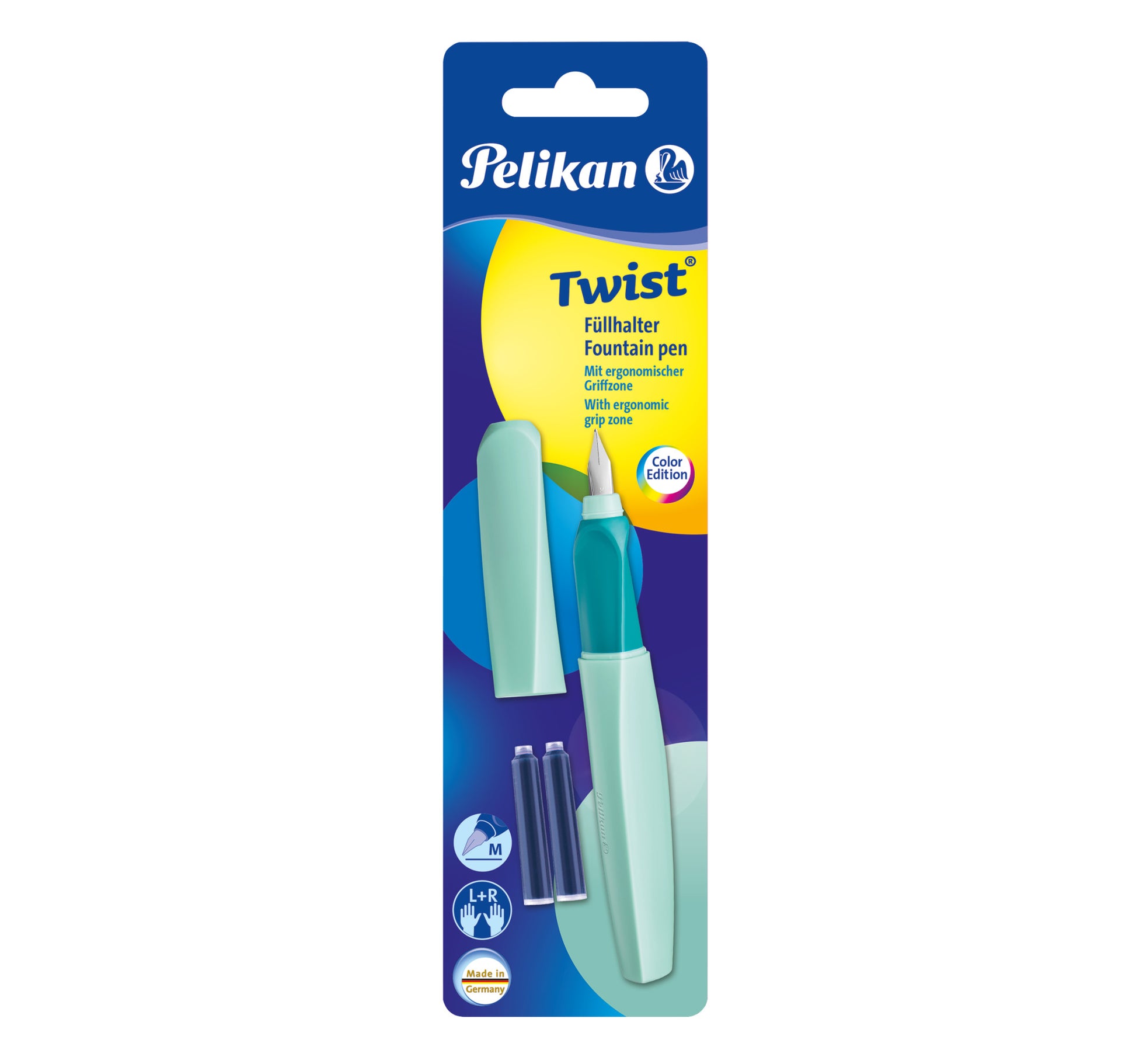 Pelikan Twist Neo Mint – Füllfederhalter – M – Edelstahl