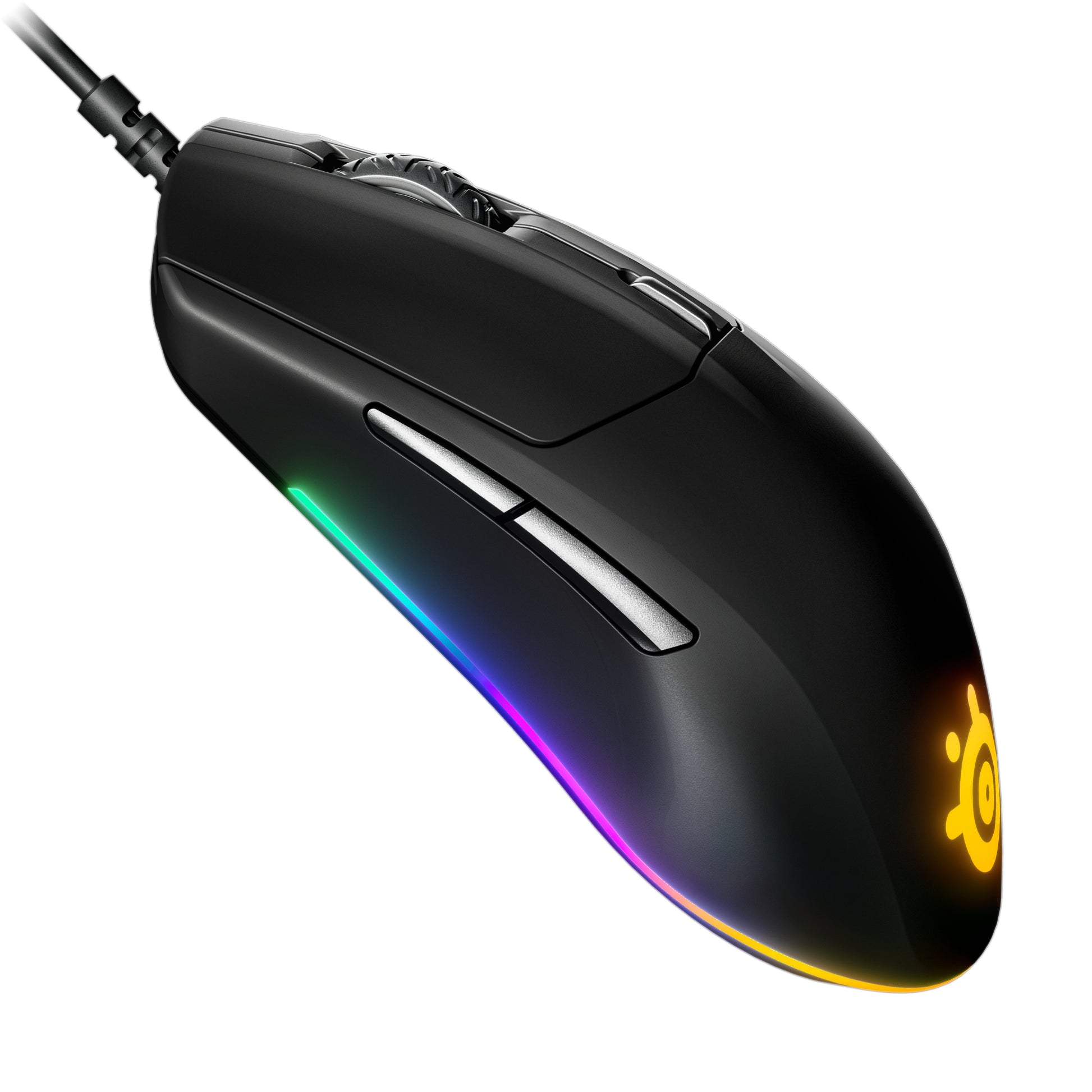 SteelSeries Rival 3 – Gaming-Maus – Kabelgebunden (USB‑A), 8500 DPI, RGB-Beleuchtung, rechts, Schwarz