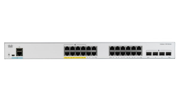 Cisco C1000-24P-4G-L – Managed Switch – 24×GbE, 4×SFP, L2, PoE+ 195 W