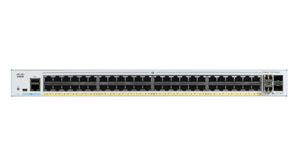 Cisco C1000-48P-4X-L – Managed Switch – 48×GbE, 4×SFP+, L2, PoE 370 W, 1U