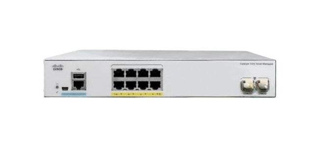 Cisco C1000-8T-E-2G-L – Managed Switch – 8×GbE, 2×SFP, L2