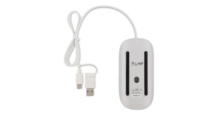 LMP Easy Mouse – Trackball-Maus – Kabelgebunden (USB-C/USB-A), beidhändig, Weiss