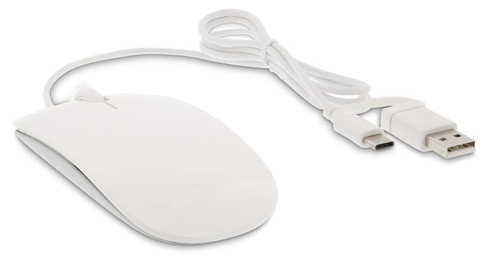 LMP Easy Mouse – Trackball-Maus – Kabelgebunden (USB-C/USB-A), beidhändig, Weiss
