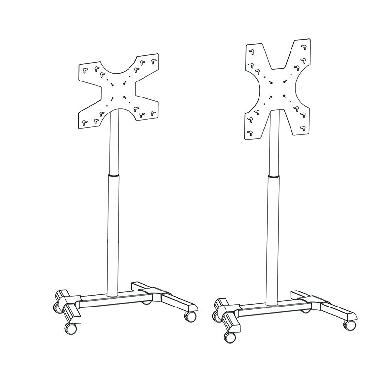 Hagor TV-Wagen – 32–55" – VESA 200×200–600×400 – bis 35 kg, Höhenverstellbar – Braclabs-Stand Mobile