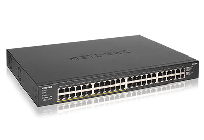 NETGEAR GS348PP – Switch – 48×GbE, 24×PoE+ 380 W, 19" Rack, Schwarz