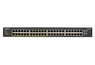 NETGEAR GS348PP – Switch – 48×GbE, 24×PoE+ 380 W, 19" Rack, Schwarz