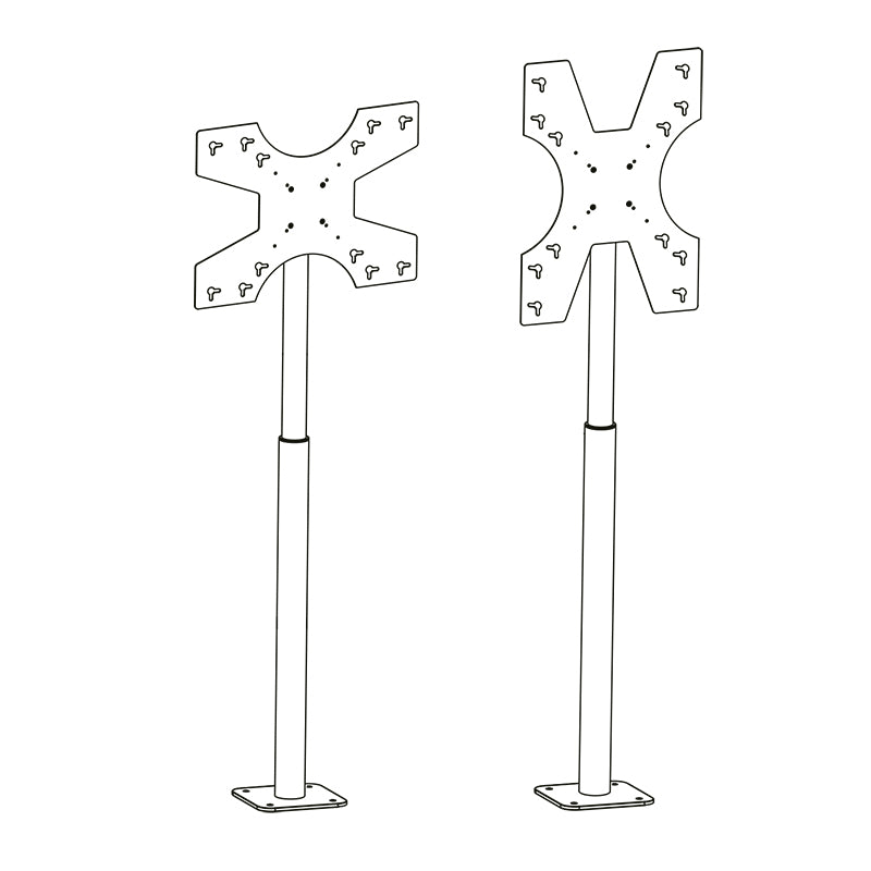Hagor Bodenständer – 32–55" – VESA 200×200–600×400 – bis 35 kg, Höhenverstellbar, Drehbar – Schwarz