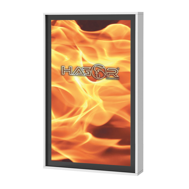Hagor Digital-Signage-Stand VESA 200×200 bis 600×400 – abschliessbar – Metall, anthrazitgrau – vis-it Welcome