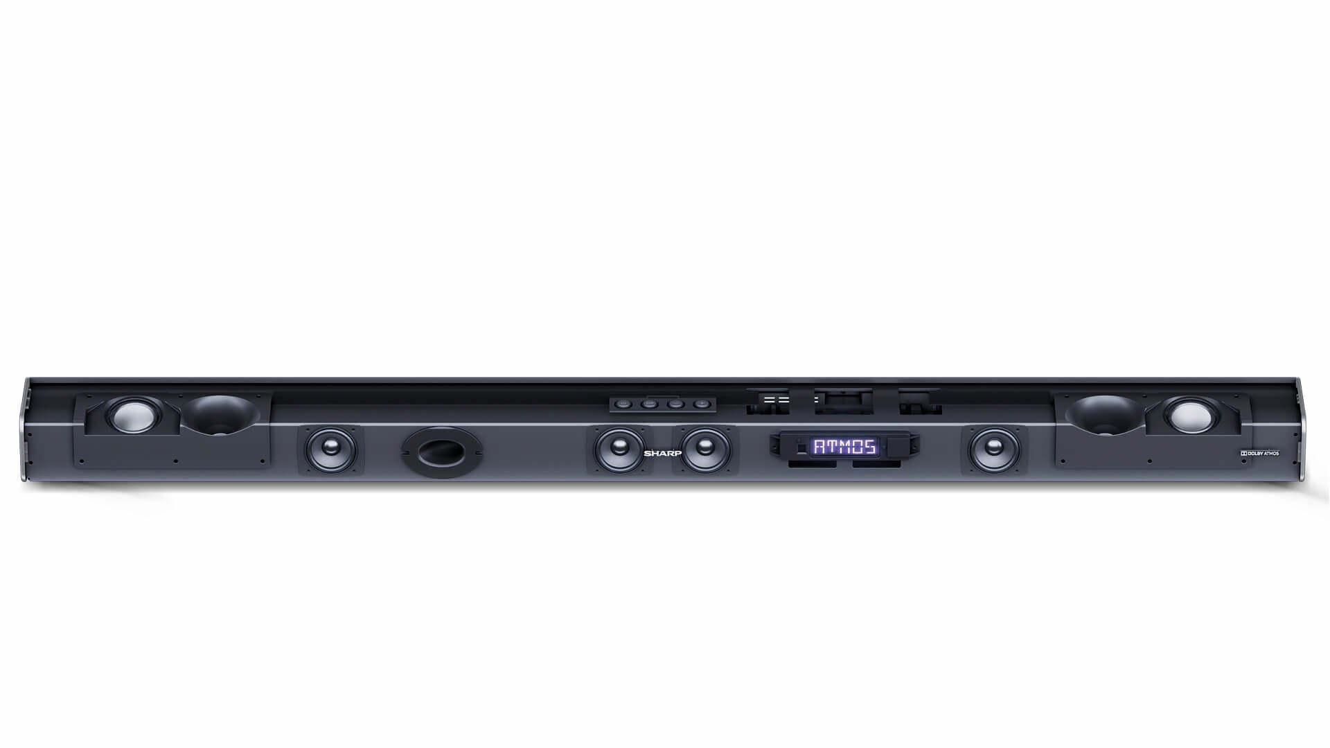 Sharp HT-SBW800 – Dolby Atmos Soundbar mit kabellosem Subwoofer – 5.1.2, 570 W, Schwarz