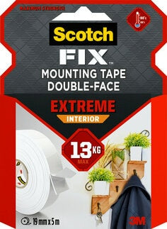 3M Montageband – 19 mm × 5 m, weiss, für den Innenbereich