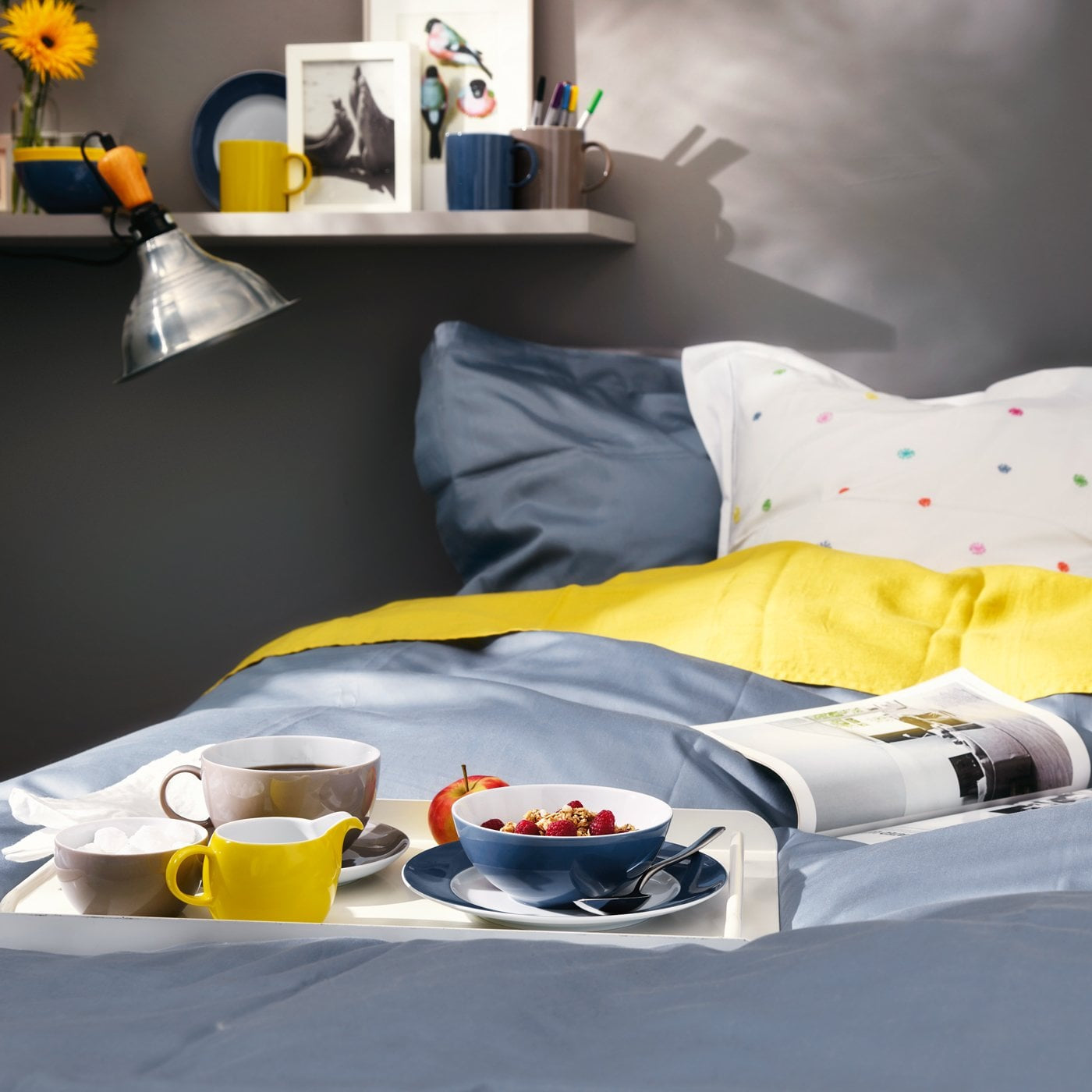 Thomas Frühstücks- & Dessertteller Sunny Day – 6er Set, Ø 22,0 cm, Porzellan, Blau