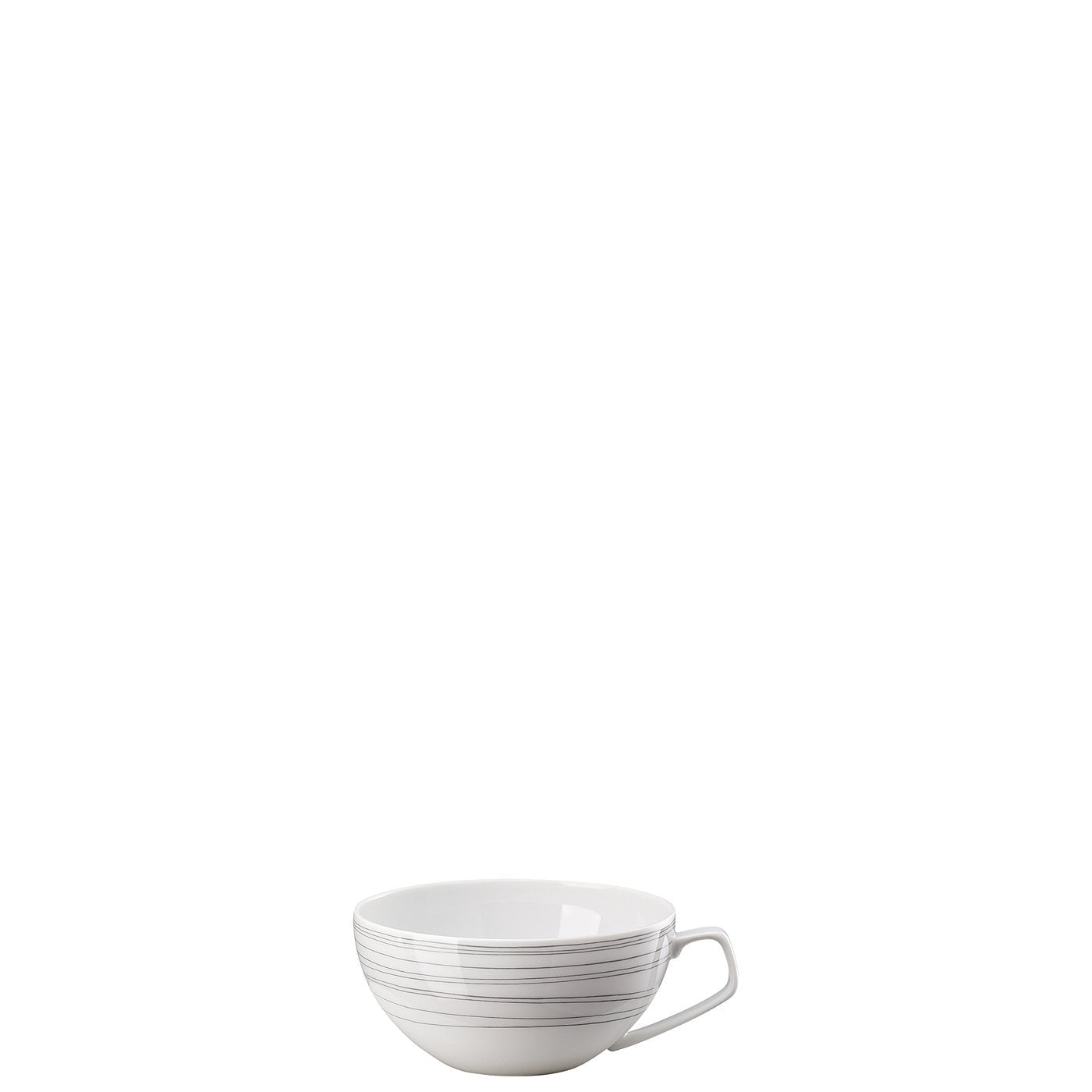 Rosenthal Teetasse TAC Stripes 2.0 – 240 ml, Ø 10,0 cm, Porzellan, Dunkelgrau