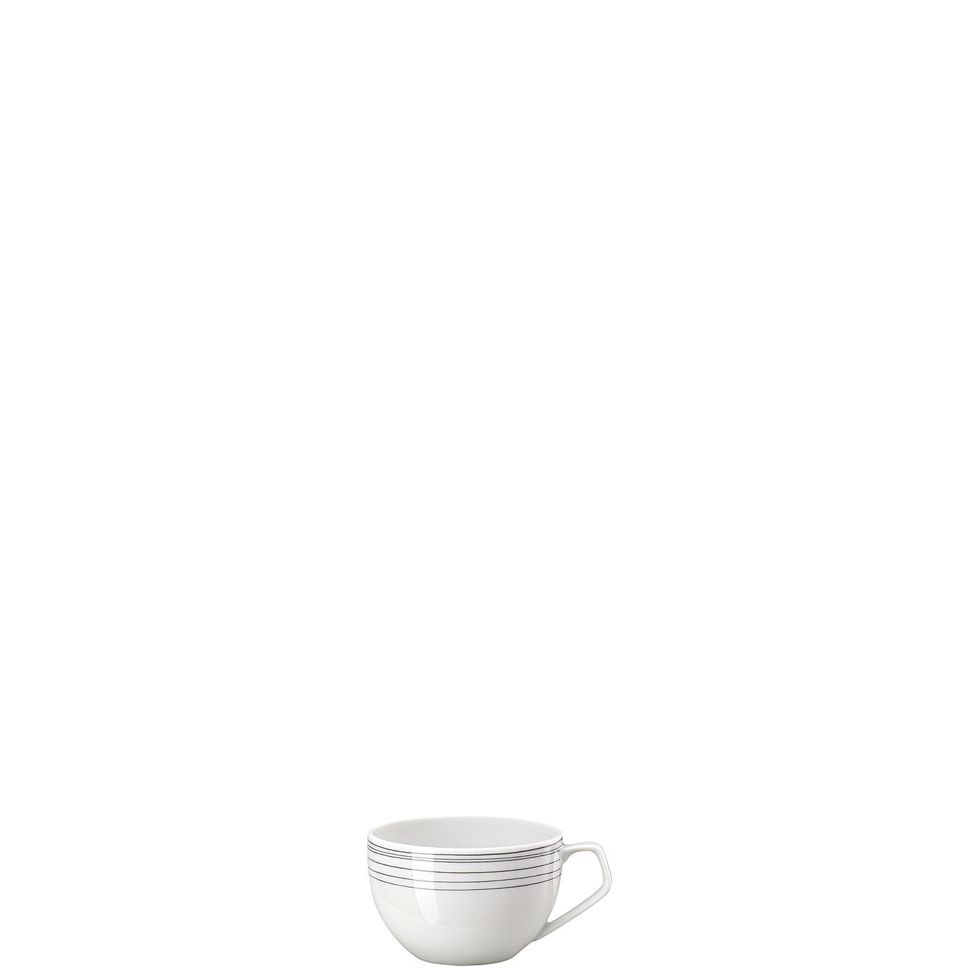 Rosenthal Espressotasse TAC Gropius – 6er Set, 120 ml, Ø 6,8 cm, Porzellan, Dunkelgrau, mit Henkel
