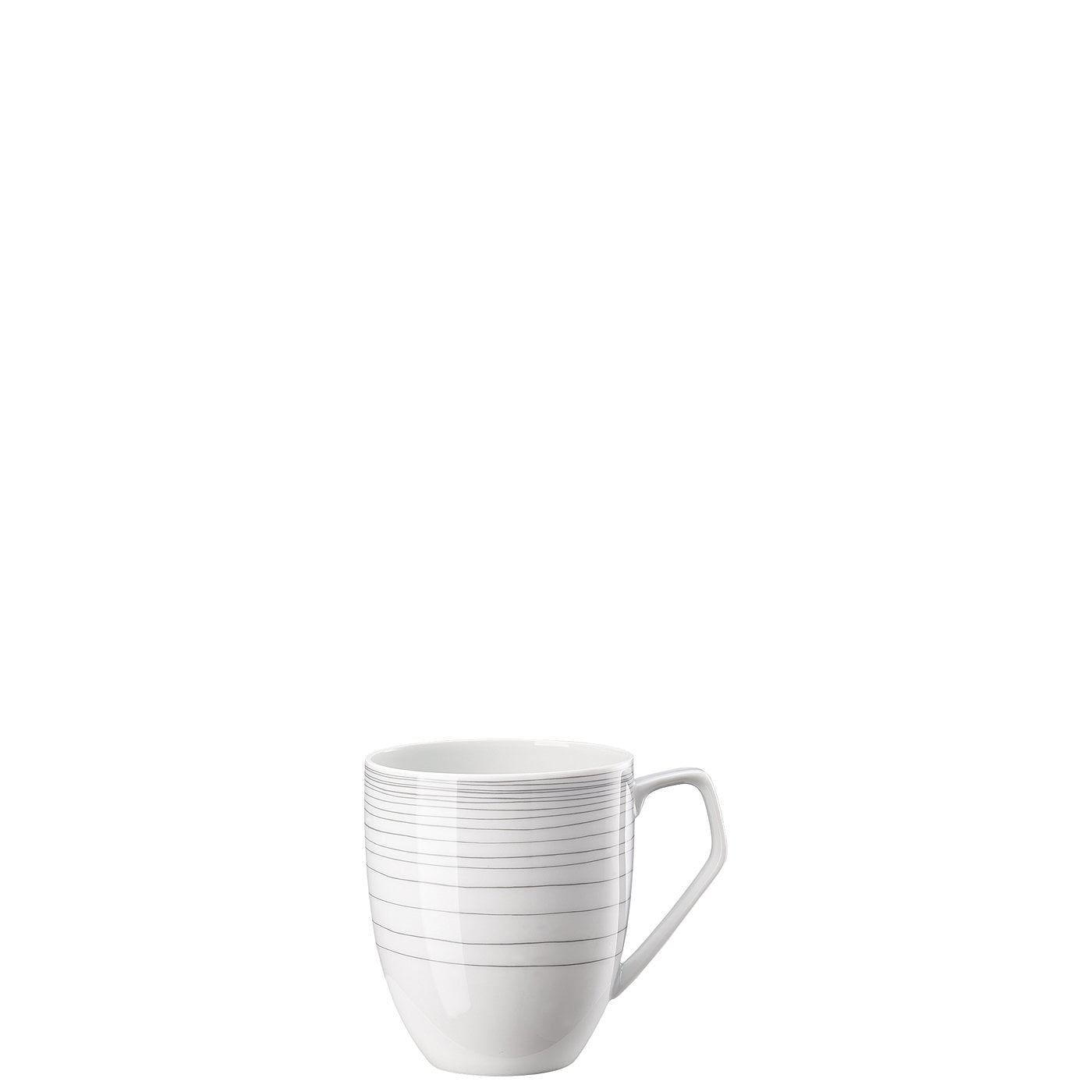 Rosenthal TAC Gropius Becher – 360 ml, Porzellan, Dunkelgrau, mit Henkel