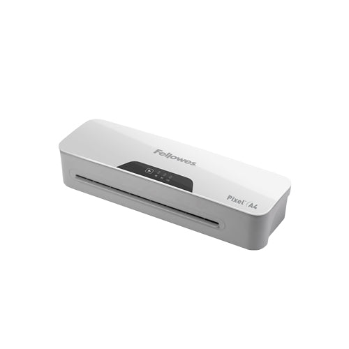 Fellowes Pixel Laminiergerät A4 – 2 Rollen, 150–250 µm, Kaltlamination, Aufheizzeit 3 Min., 300 mm/min, Weiss