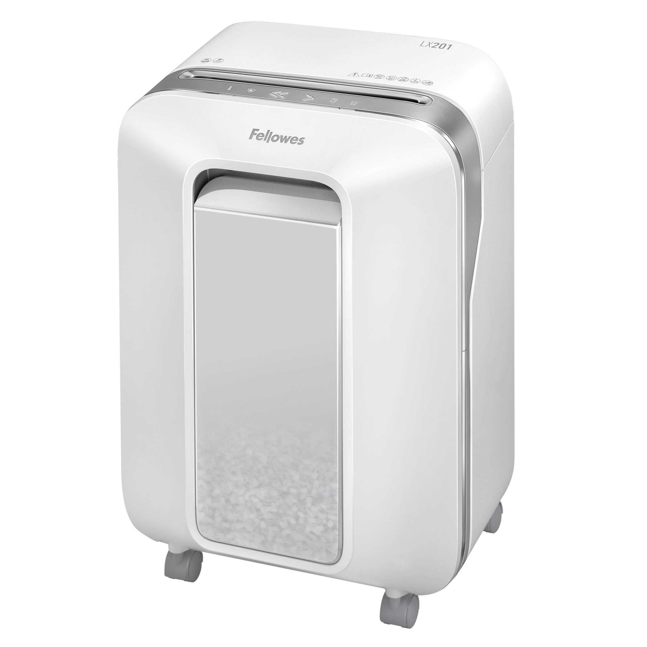 Fellowes Powershred LX201 – Aktenvernichter, DIN P-5, Partikelschnitt 2 × 12 mm, 12 Blatt, 22 l