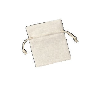 Folia Geschenkbeutel – Baumwolle, gerippt – 3 Grössen, je 2 Stück: 100 × 80 mm, 130 × 100 mm, 180 × 130 mm