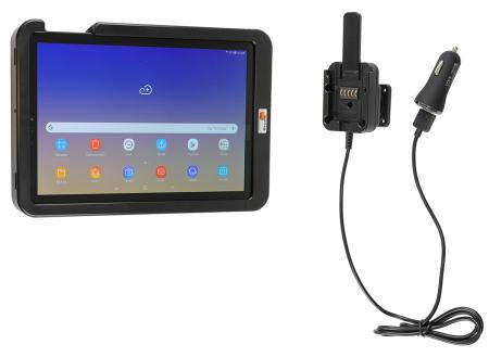 Brodit Fahrzeug-Dock für Samsung Galaxy Tab S4 10,5" (SM‑T830/SM‑T835) – mit Ladegerät (Zigarettenanzünder)
