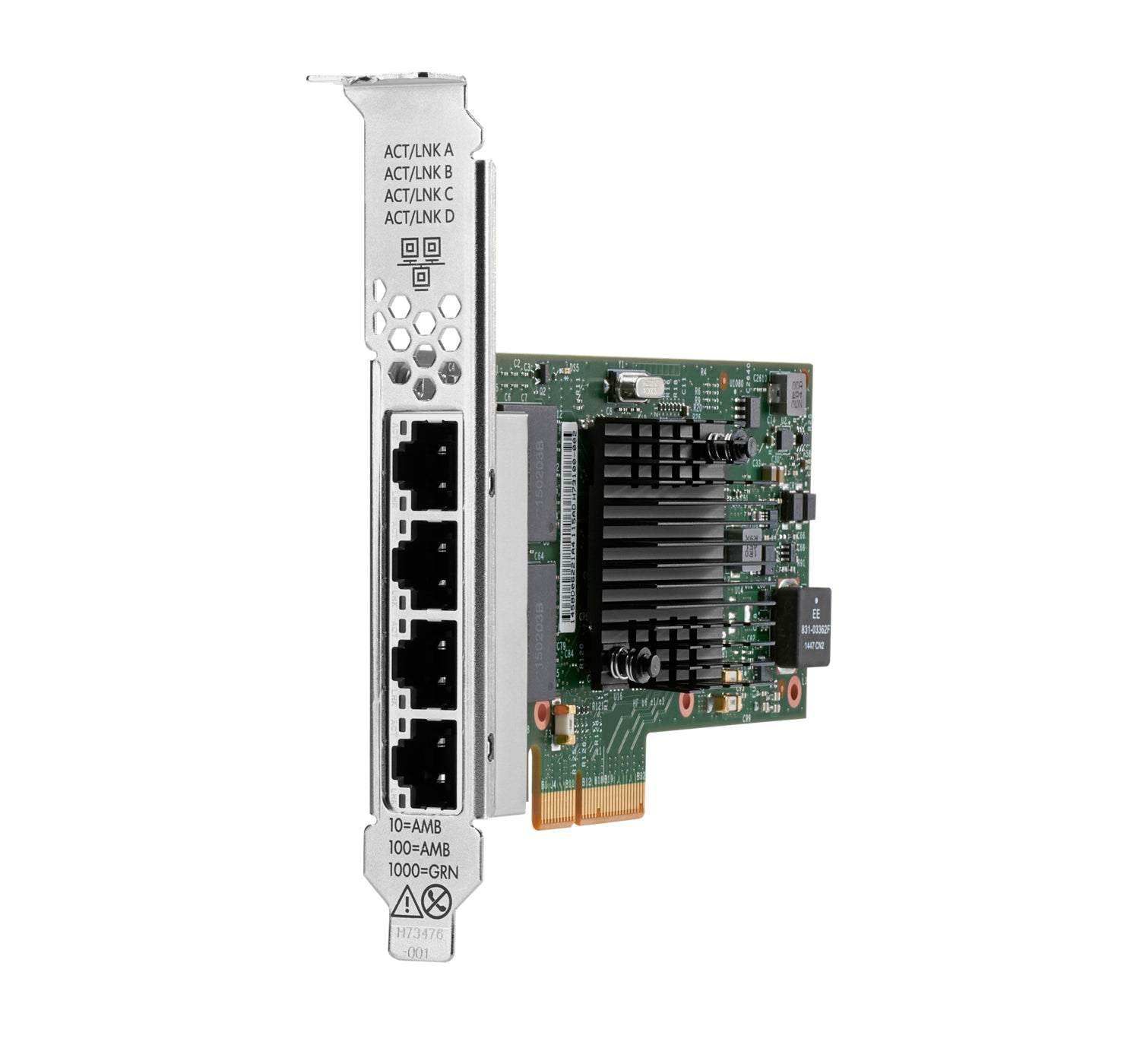 HPE PCIe Netzwerkkarte – 4× RJ‑45, 1 Gbit/s – PCIe 2.0 – Broadcom BCM5719 – für Server
