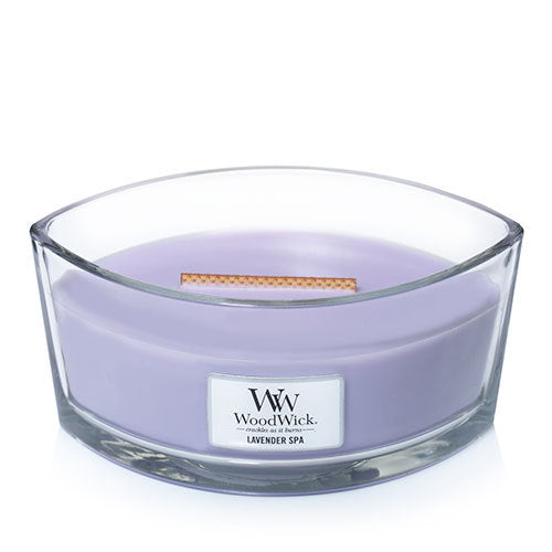 WoodWick Duftkerze Lavender Spa, lila, Glas, Ø 19,1 cm, parfümiert
