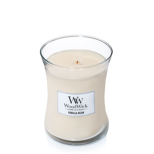 WoodWick Duftkerze – Vanille – Ø 9,9 × 17,8 cm