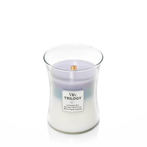 WoodWick Duftkerze – Eukalyptus & Lavendel – Ø 9,9 × 11,4 cm